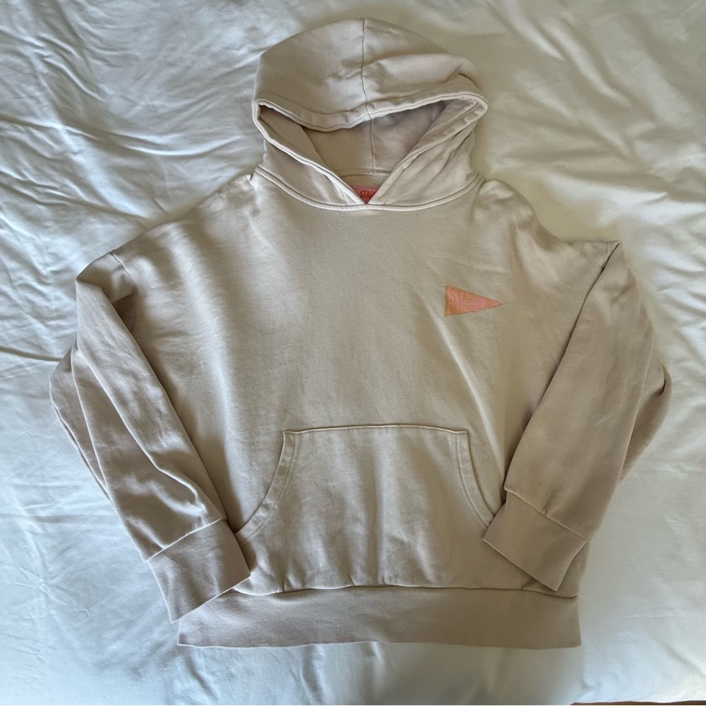 Starfit Beach Club Women’s Neutral Beige Hoodie Sweatshirt Size Medium Pullover - Picture 4 of 12
